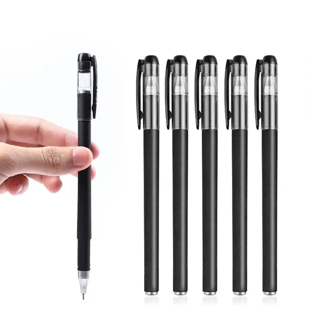 5pcs Back To School 0.5mm Gel Pen Black/Blue/Red Frosted Ballpoint Pens Signature Neutral Pens Carbon Pen Stationery