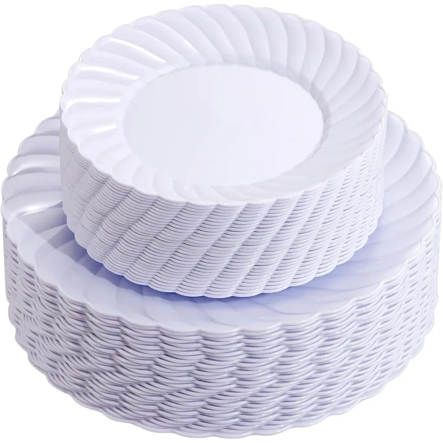 100 Pieces White Pl…