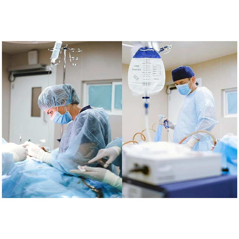 

Мешки для мочевого дренажа ABUL с дренажной трубкой 48 дюймов, зажимами и крючком для подвешивания, мешки для мочи с антирефлюксной камерой, 1500 мл, 20 шт.