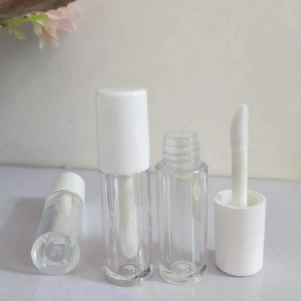 3Ml Lege Lipgloss Buis, Diy Plastic Elegante Vloeibare Lipstick Container, Ronde Lipgloss Lippenbalsem Fles