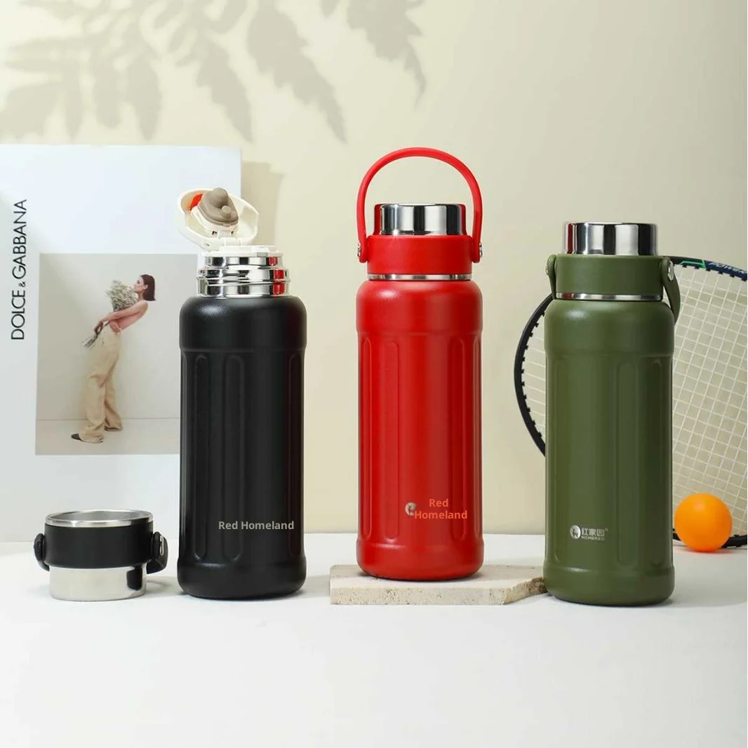 Tazza da scapolo sottovuoto, tazza d'acqua sportiva portatile portatile per esterni di grande capacità, tazza isolata in acciaio inossidabile 304