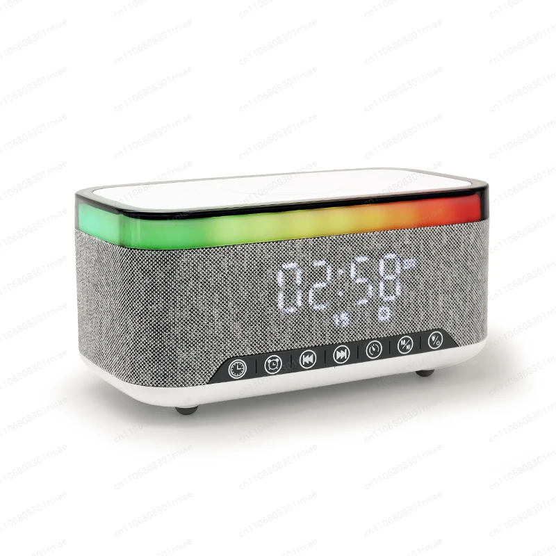 Wireless phone charger speaker alarm clock multi-function 15w charger station desktop