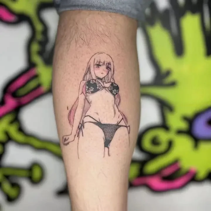 

Anime Sexy Bikini Girl Waterproof Temporary Tattoos Cartoon Body Art Long-Lasting Realistic Fake Tattoo Sticker for Women Men