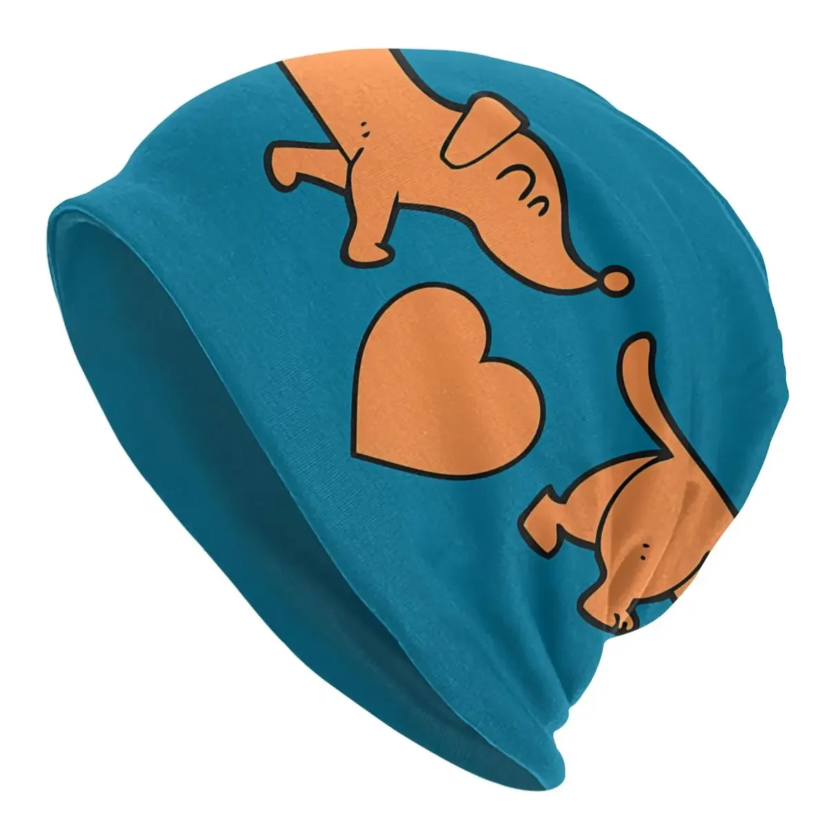 Dachshund Sausage Dog Skullies Beanies Caps Funny Long Thin Hat Sport Sports Bonnet Hats for Men Women