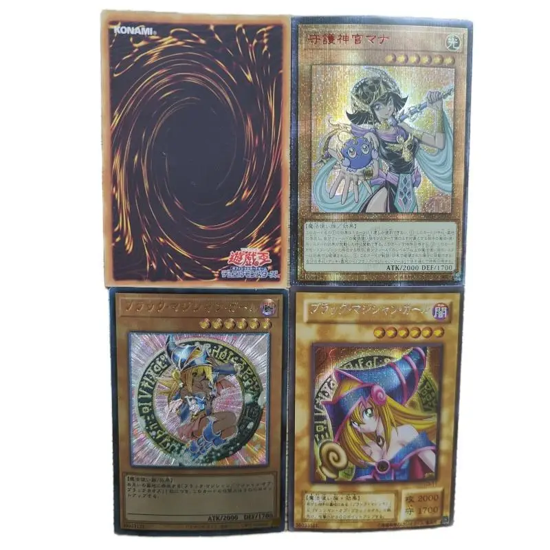 Yu Gi Oh flash card Dark Magician Girl Blue-Eyes White Dragon Legendary Evil Twin Kuriboh DIY Action Toy Figures Game Collection