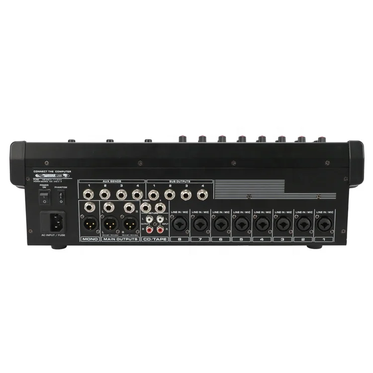 KS8 Professional Audio Mixer 8-Channel Mixing Console