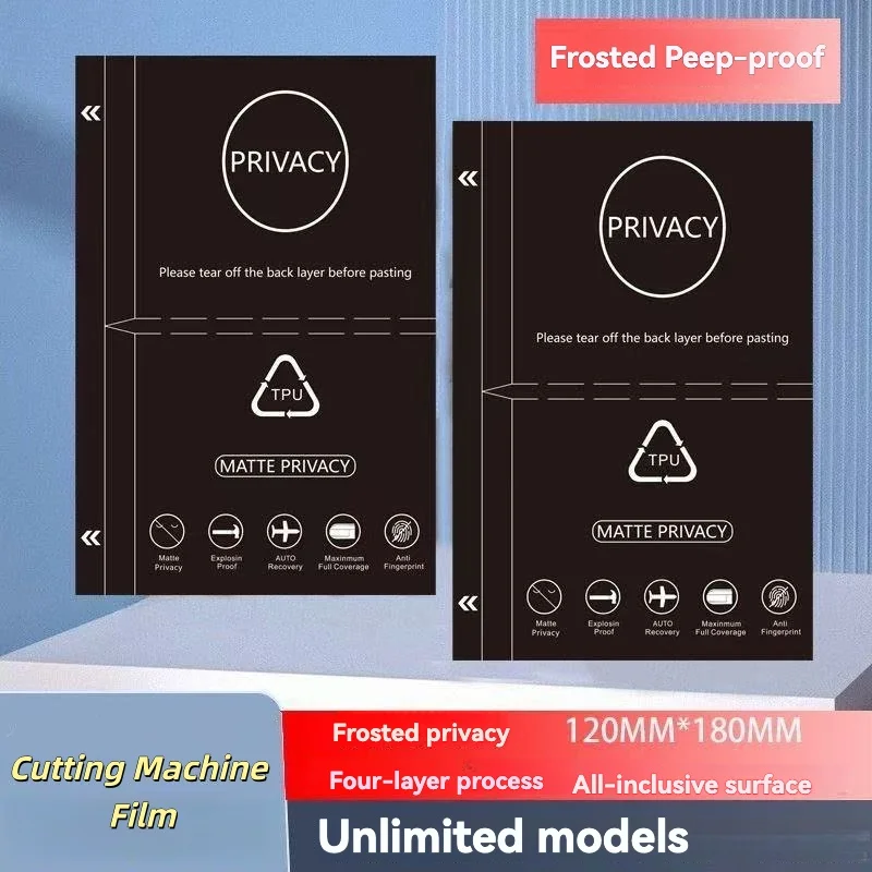 

28° Frosted Anti-Peep Film - TPU Matte Flexible Hydrogel, Phone Privacy Screen Protector, Cutting Machine Special Cut Film