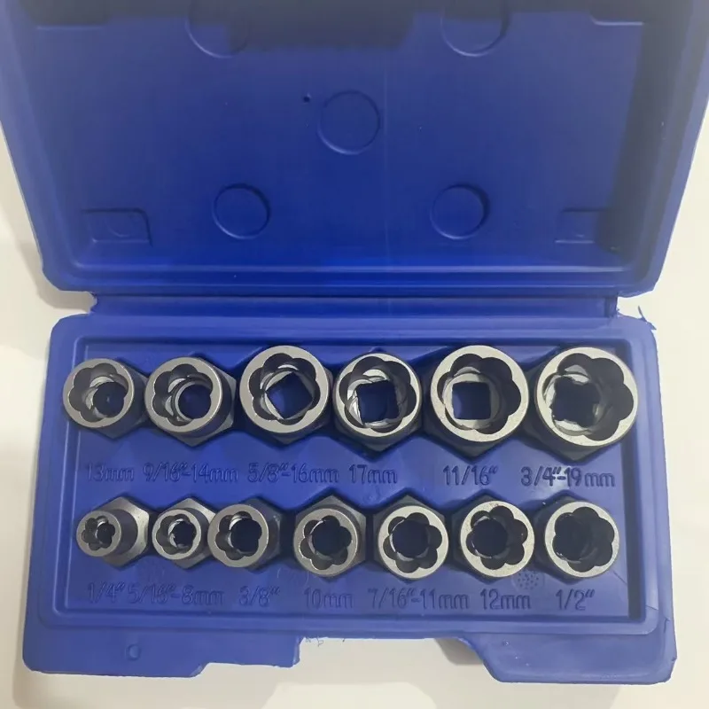 

13-Piece Electrophoretic Coated Screw Extractor Kit, Broken Screw & Hex Bolt Remover, Damaged Screw Extraction Tool Set
