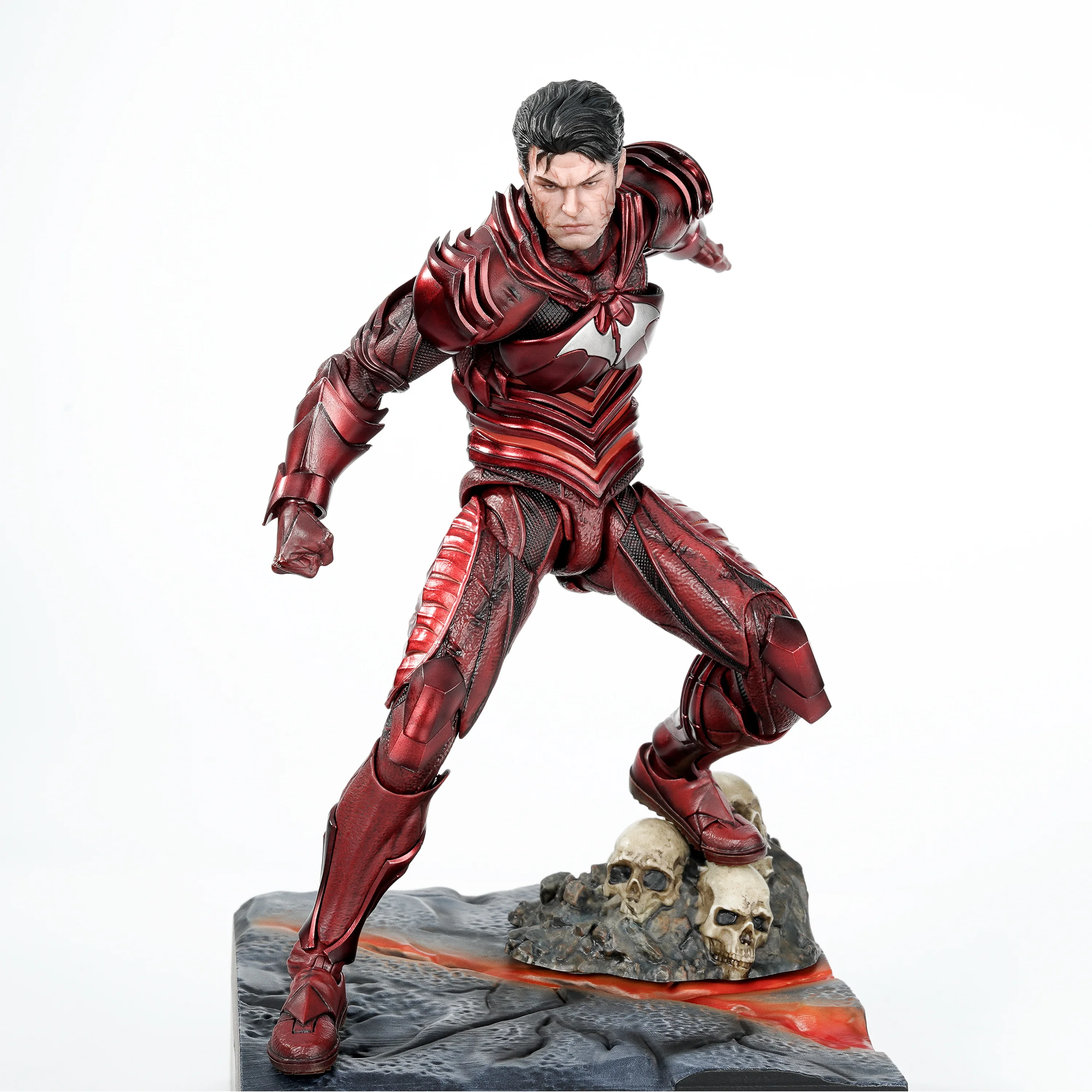 Figura de acción de Batman Dark Nights Metal de Yuanye, Red Death original y The Batman Who Laughs, modelo articulado coleccionable de PVC.