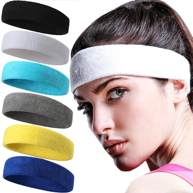 Fashion Sports Headbands for Women Men Solid Elastic Hair Bands Running Fitness Yoga Headwear Stretch Makeup Head Band