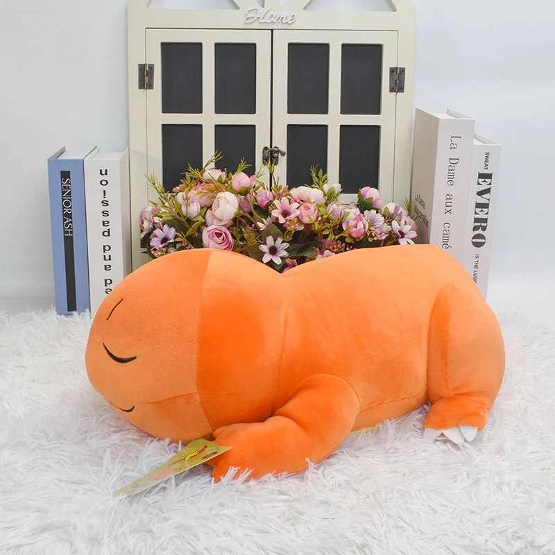 TAKARA Tomy Original Pokemon Plush Sleep Charmander Pillow Soft Stuffed Animal Toys Kawaii Anime Dolls Christmas Birthday Gift