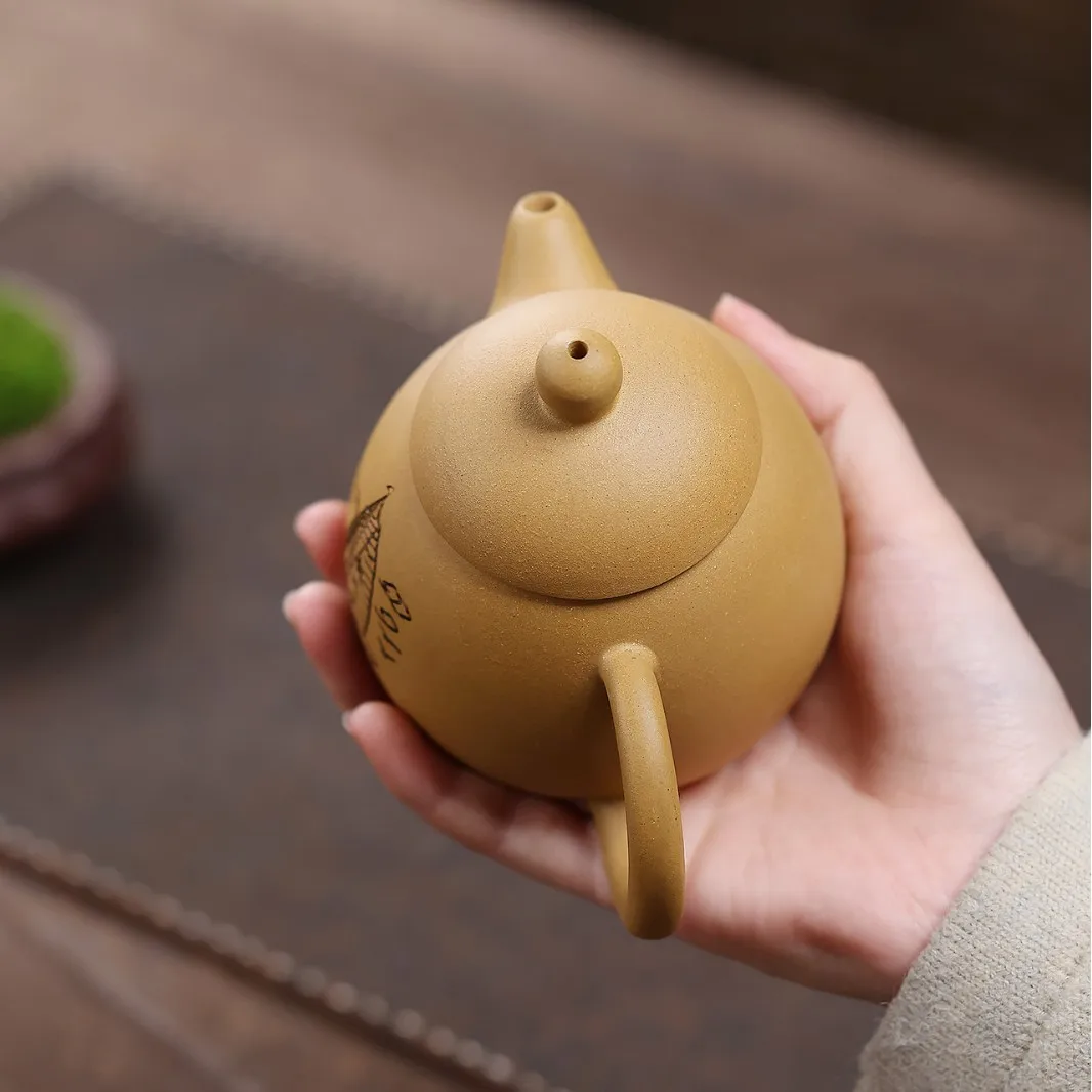 Dingshu Yixing Dragon Egg Zisha Teapot, Original Ore Duanni Clay, Handmade Craftsman Teapot for Home Gongfu Tea