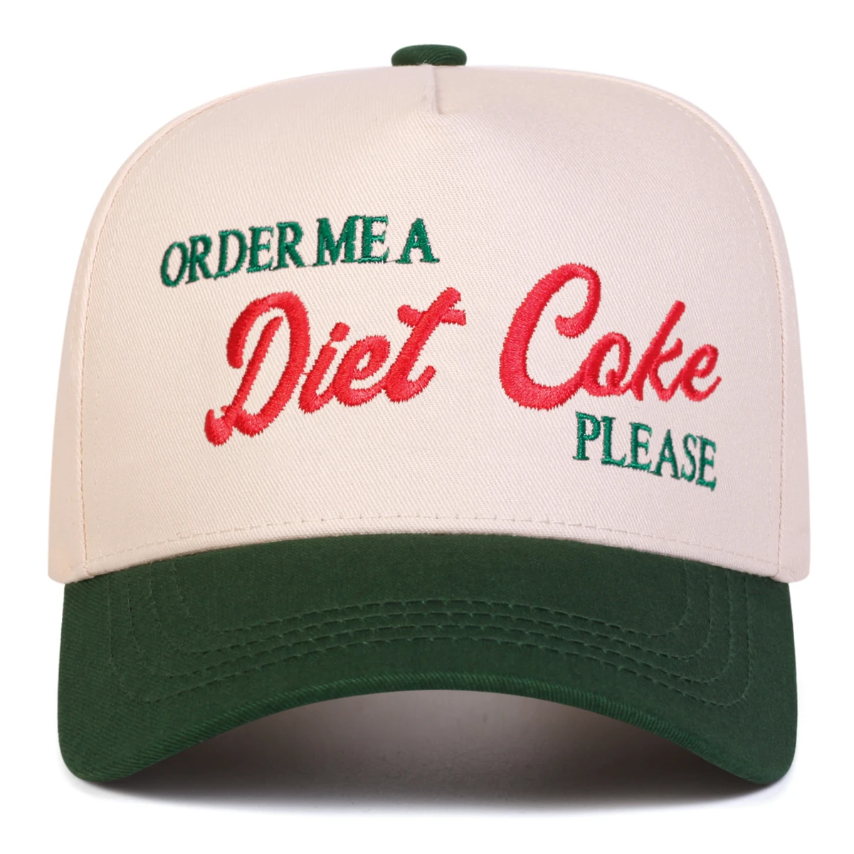 Unisex DIET COKE Baseballkappen mit Buchstabenstickerei, Frühling und Herbst, verstellbare Freizeithüte für den Außenbereich, Sonnenschutzhut, Sportkappe – Detail 4