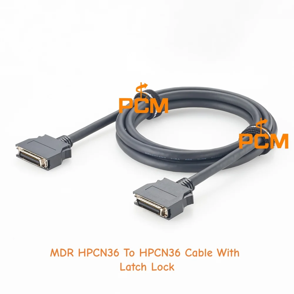 MDR HPCN36 To HPCN36 Cable Latch Lock SCSI 36 Pin Male To Male Shielded Signal Cable For Industrial Automation Equipment