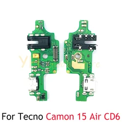 For Tecno Camon 15 Pro Air CD6 CD7 CD8 USB Charging Board Dock Port Flex Cable Repair Parts