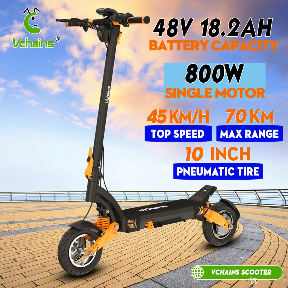

Vchains Explore E Plus 800W 48V18.2AH 10 Inch Tire trottinettes électriques Speed Limit 25km/h 45km/h Foldable Electric Scooter