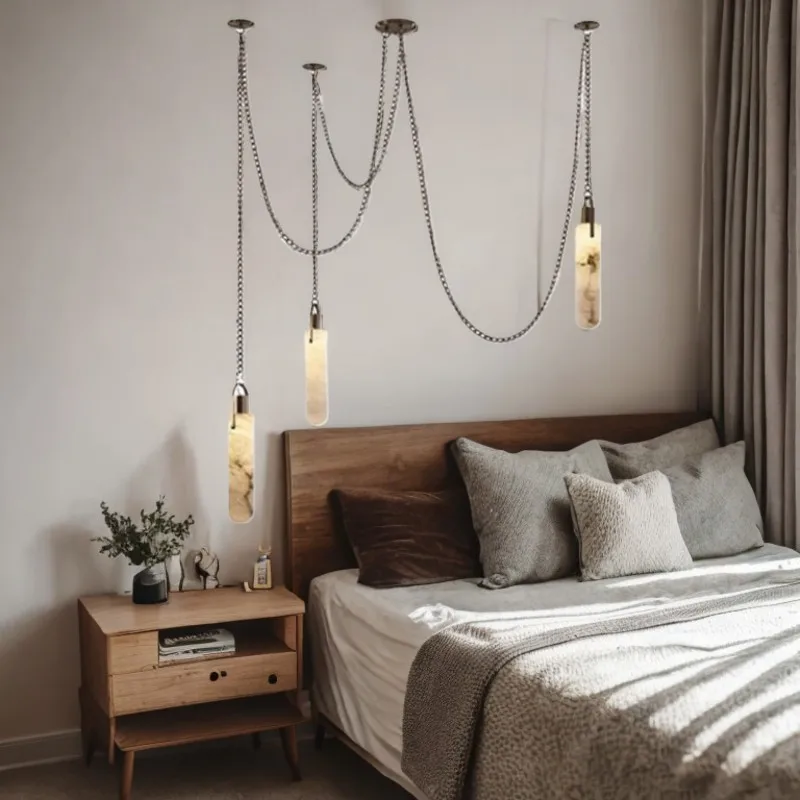 

Latest Designs LED marble Chandelier, Dimmable lustre Ceiling Home Decor Lighting luminaire for Dining Room, Bedroom