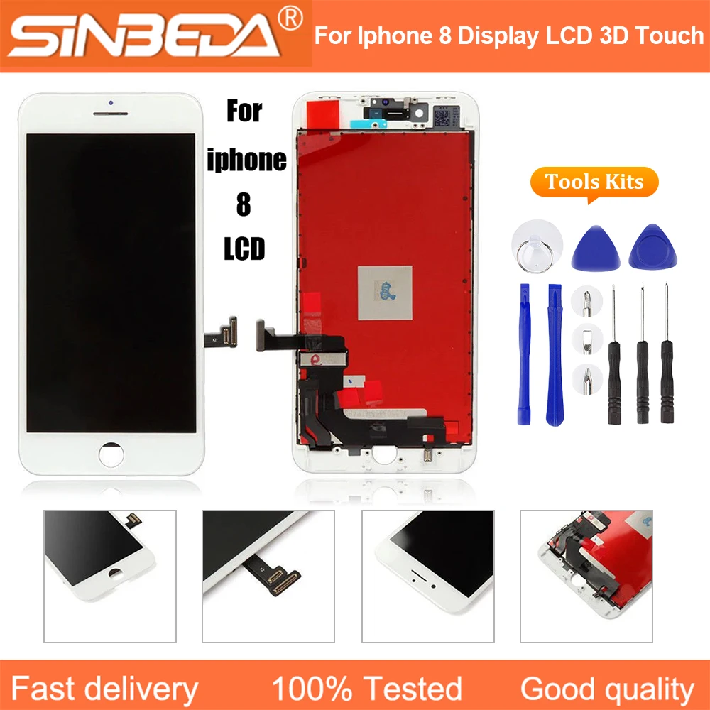 For Iphone 8 scree LCD 3D Boutique Touch Screen Digitizer Assembly For iPhone 8 A1863 A1905 4.7Inch Display Replacement Pantalla