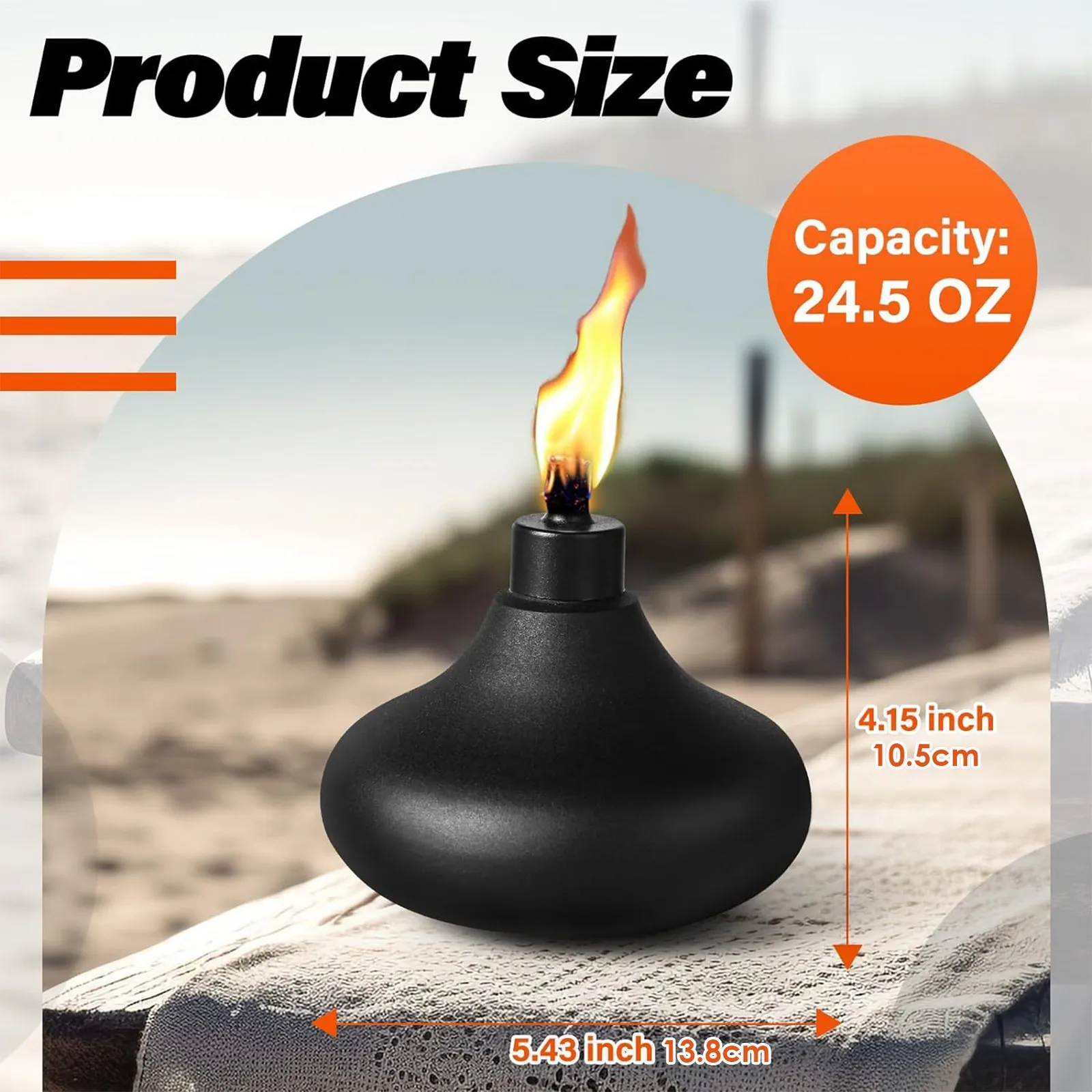 Tabletop Torch Canister Refill Canister Refillable Citronella Torches Positive