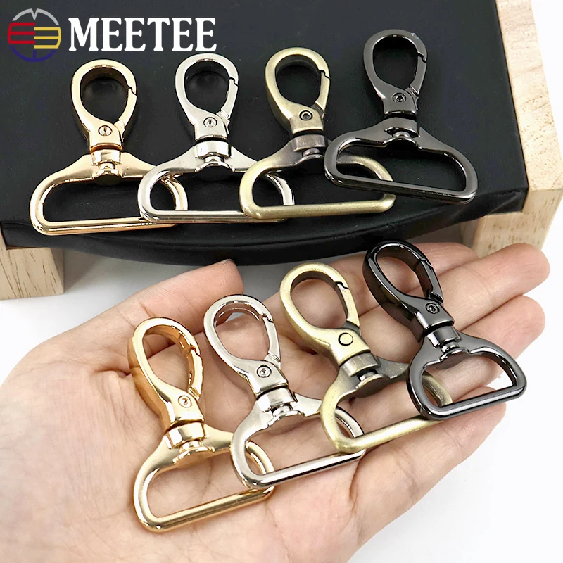 

10Pcs Meetee 15-32mm Metal Bag Belt Buckles Swivel Lobster Clasp Dog Collar Hooks Snap Hook for Keychain DIY Bags Accessories