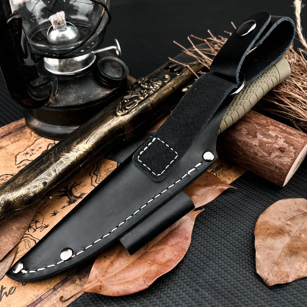 High-Hardness 200 Fixed-Blade Knife with Non-Slip Handle—Survival, Portable, Outdoor, Knife, Adventure, Camping, Jungle Tool