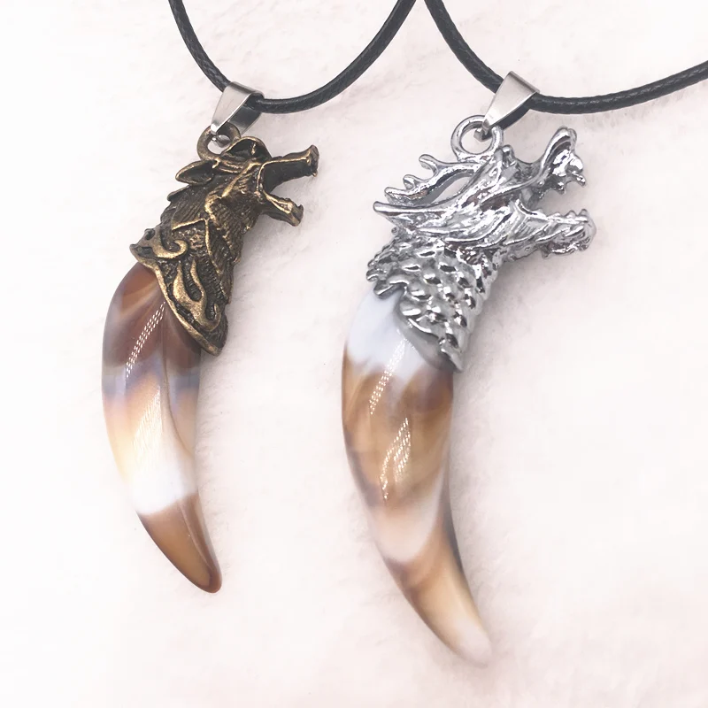 Fashion Men Jewelry Alloy Wolf Pendant Wolf / Dragon Beast Pendant Necklace