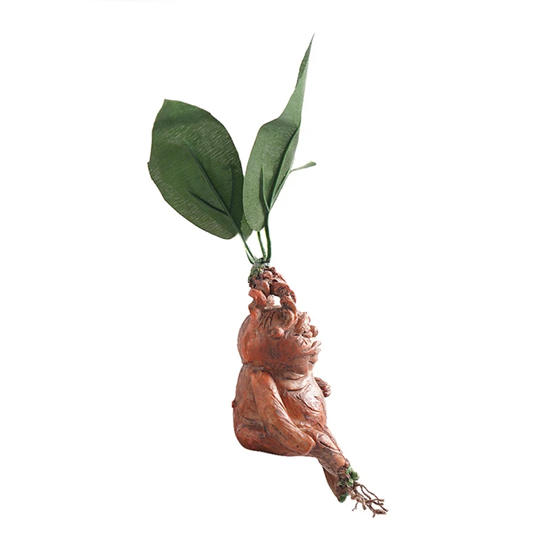 Mandrake Grass Resin Statue Landscape Ornament Art Figurine Crafts for Outdoor Garden Courtyard Living Room Bedroom Gift