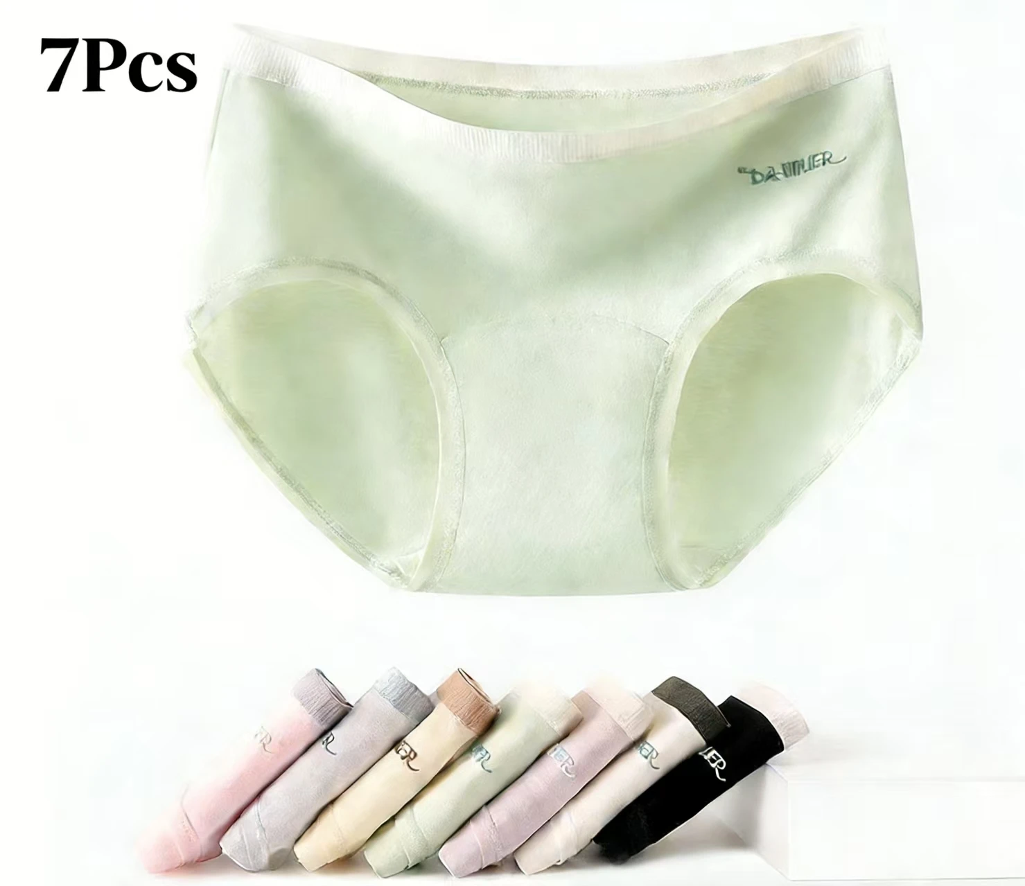 

7 шт. женских трусов с высокой талией, больших размеров, из хлопка, с эффектом утяжки живота, подтягивающих ягодицы, дышащие, комфортные, для девушек и студенток