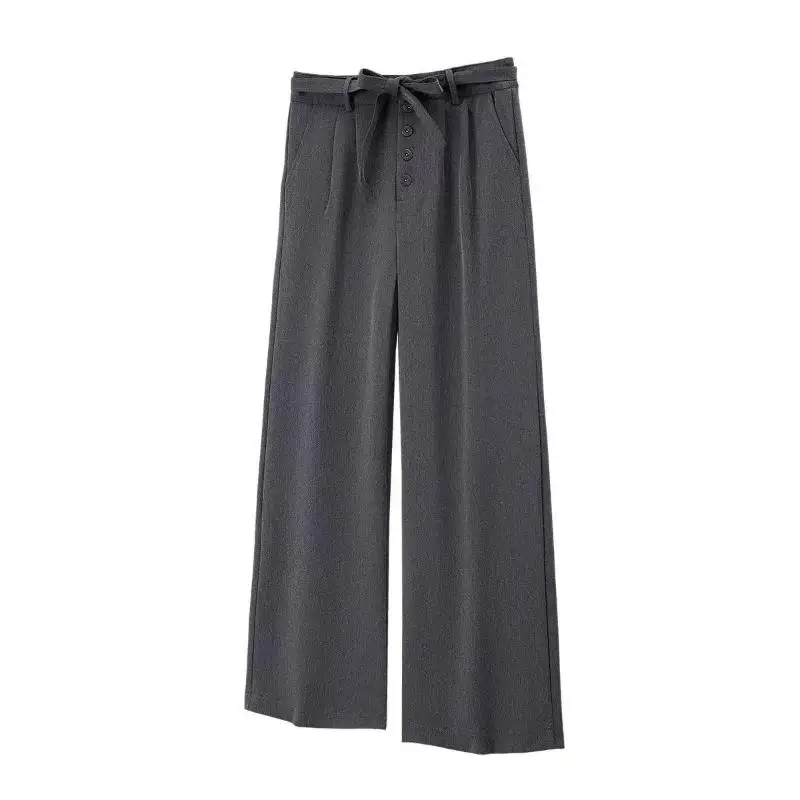 Casual Style Men's Wide Leg Pants Draping Feel Commuter Trousers Sword Way Mixed Fiber Loose Fit Long Jeans Youth Casual Wear