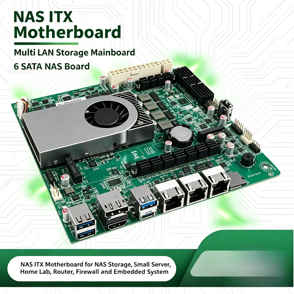 N150 6-Bay NAS Motherboard with 10G Ethernet Port, Upgraded