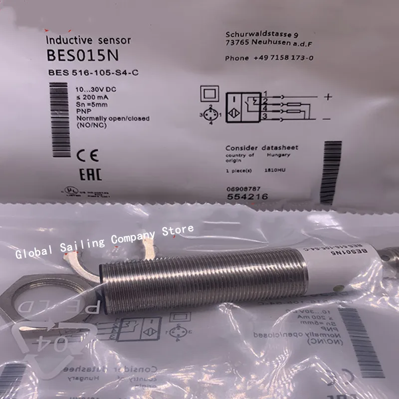 

3 шт. новый индуктивный бесконтактный переключатель BES 516-105-S4-C BES015N