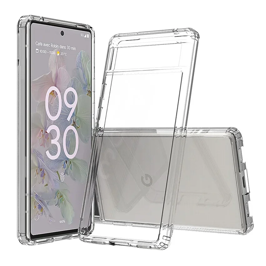 Transparent Case for Google Pixel 6A Shockproof Cover Soft TPU Frame with Clear Hard Back Shell For Google Pixel 6 Pro Capa