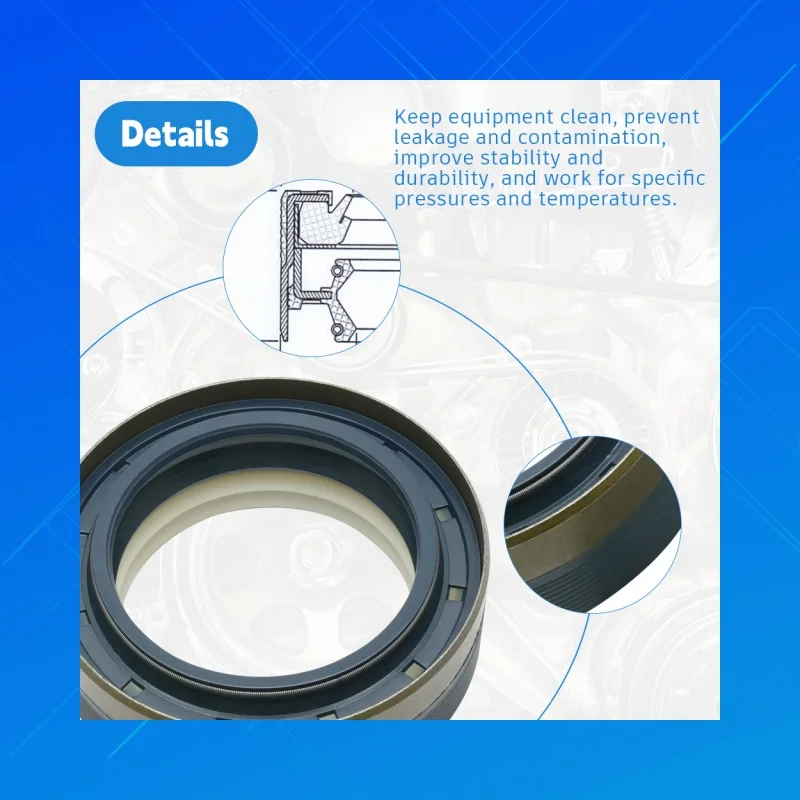 46x65x21mm RWDR-KOMB NBR+AU Composite Oil Seal Fit for Corteco 01027624B Agricultural Machinery Transmission Replacement Parts