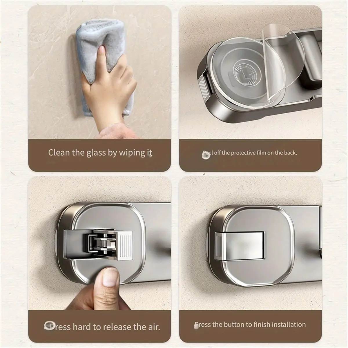 NEW Suction Cup Hook Wall-Mounted Folding Coat Rack Foldable Hooks Space-Saving Hook for Clothes Towels Hats Bags