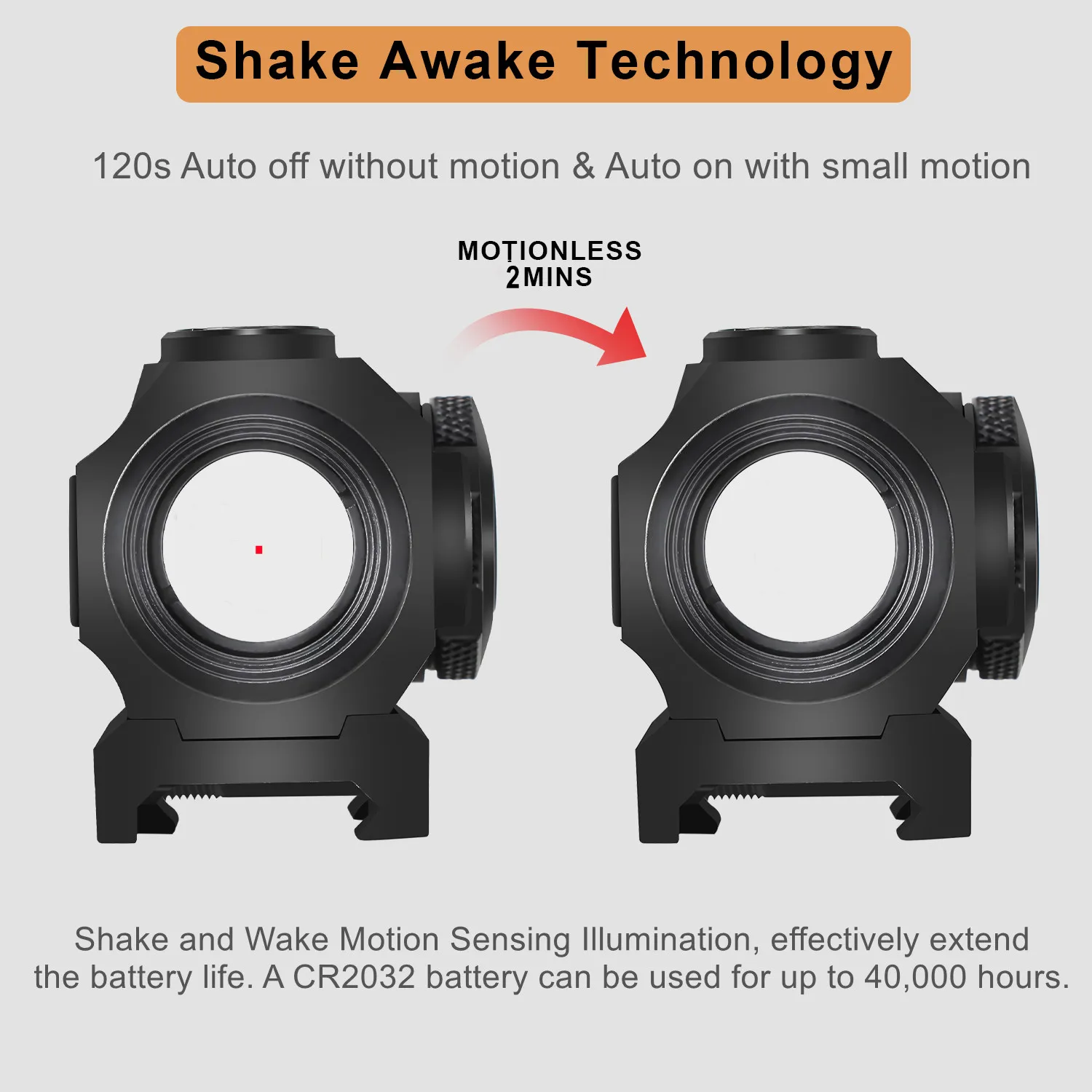 Imagem -04 - Gowutar-shake Awake Red Dot Sight Caça Rifle Scope High Recoil Armas de Fogo Reais Óptica com Picatinny Hhc-b22 3moa 1x 20 mm