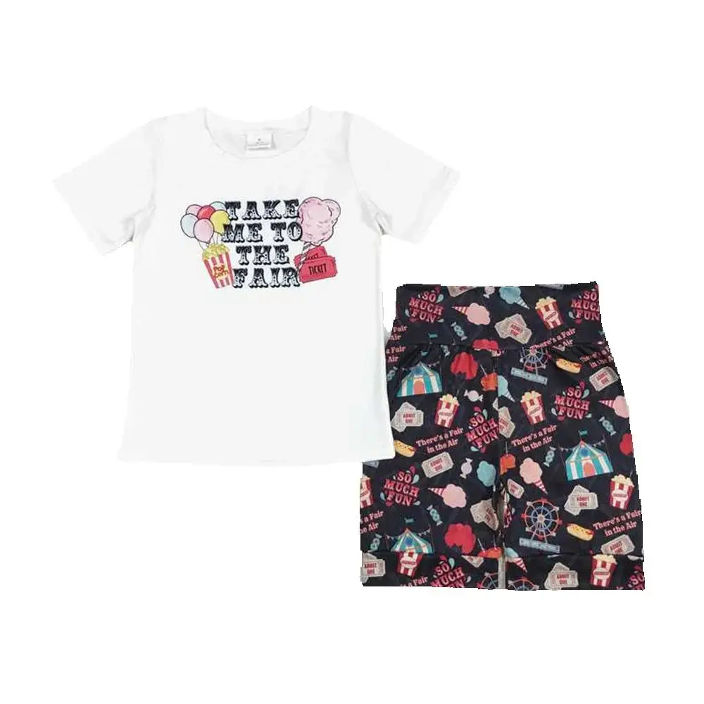 

Baby Girls Take Me To The Fair Tee Shirt Top Shorts Clothes Sets