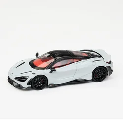 Diecast Scale 1/64 MASSDI McLare 765LT Alloy Model Iron Base Rubber Tire Simulation Car Model Collection Display Decorative Gift