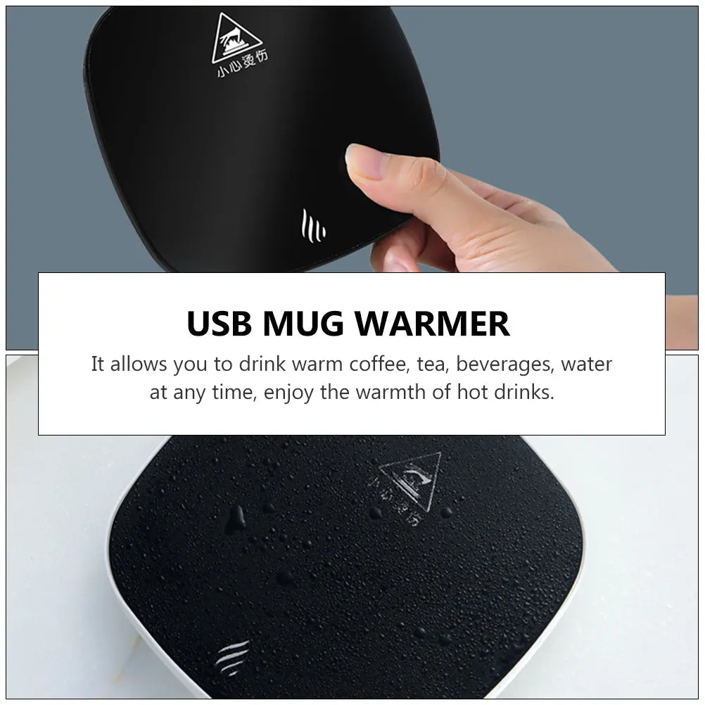 1Pcs Constant Temperature USB Cup Warmer Compact Mug Heater Heating Coaster Coffee Beverage Warmer Portable Coffee Mug Heater