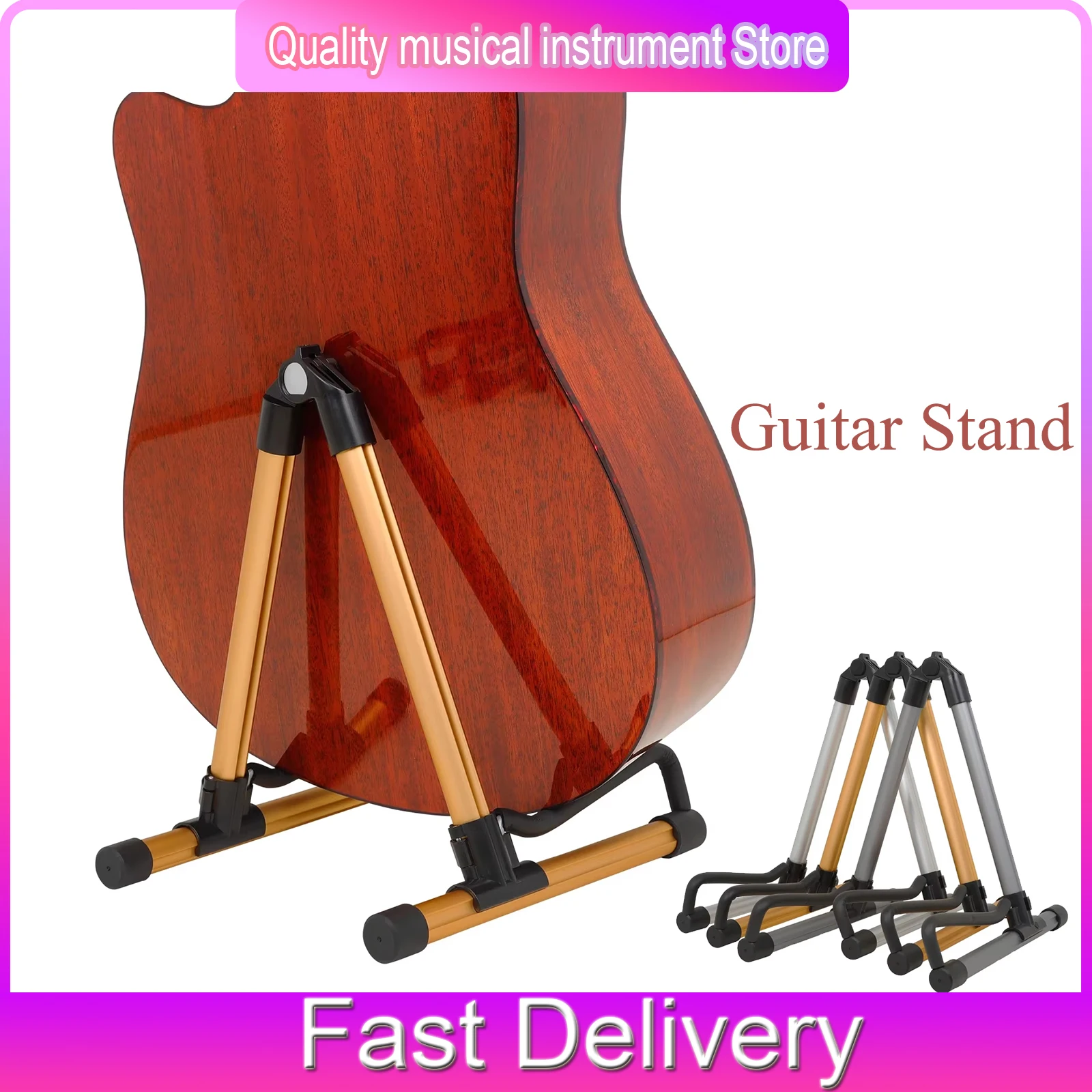 

Guitar Stand Aluminum Placement Guitar Detachable Foldable Durable Universal Portable Stand Stable Guitar Instruments Parts