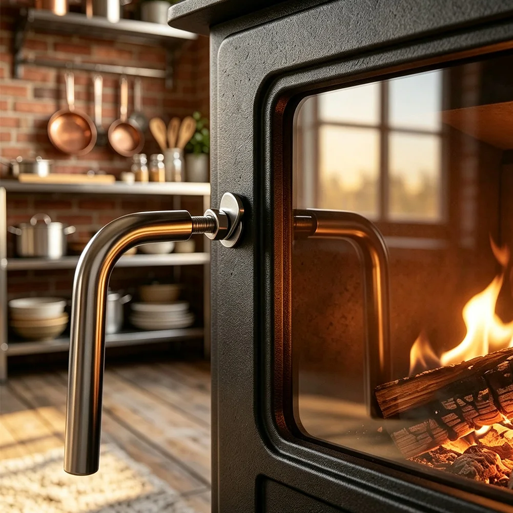Multi-Metal Fireplace Handle Compatible with Freestanding Stoves Insert Fireplaces and Built-In Fireplace Units