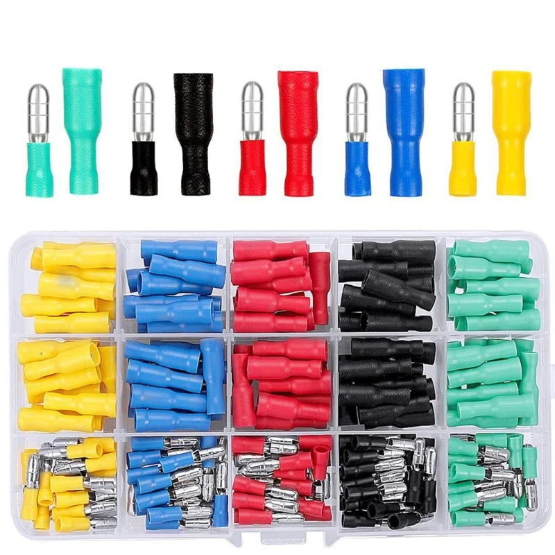 

Professional 200pcs Wire Terminals Home Electrical Connector set with Storage