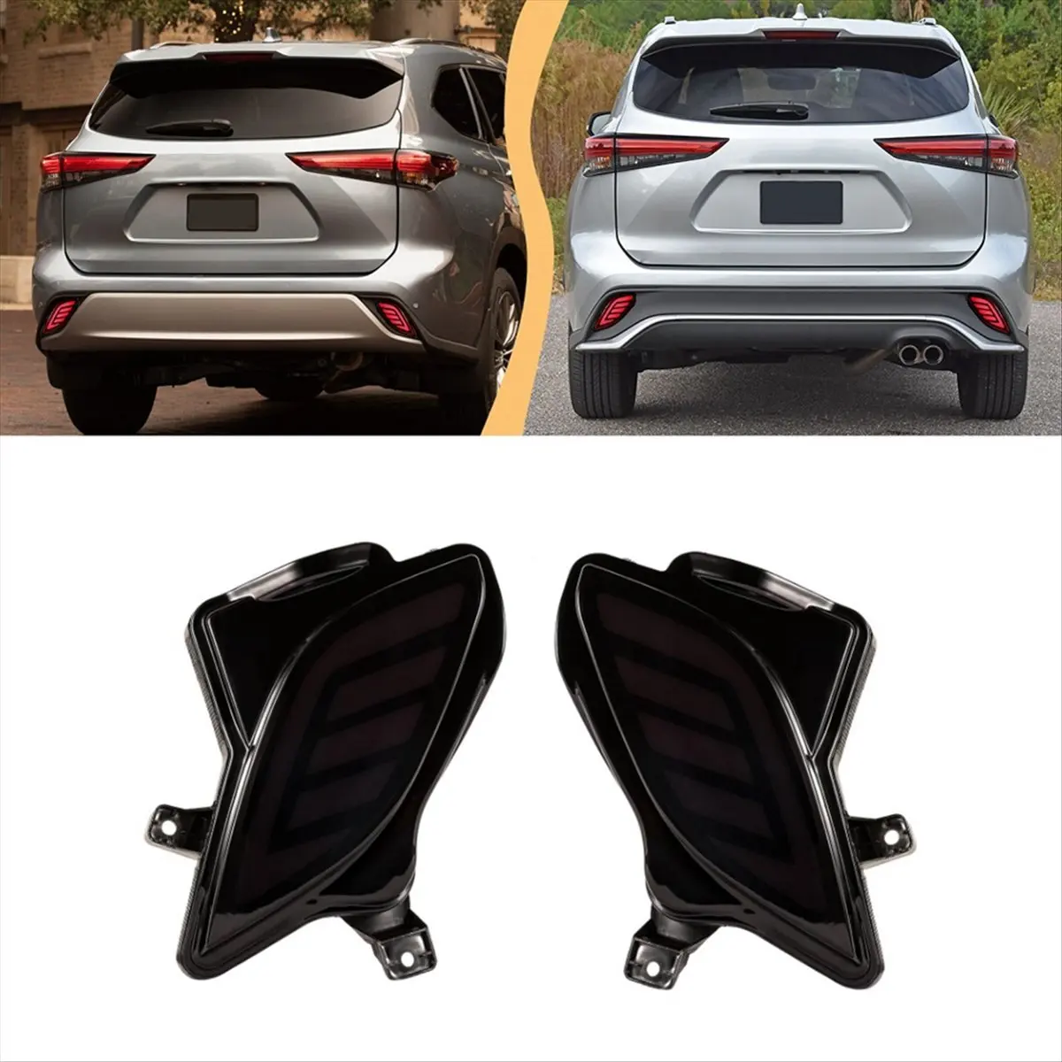 

*X07A Светодиодный отражатель заднего/тормоза/заднего бампера для Toyota Highlander 2021-2023, последовательный указатель поворота