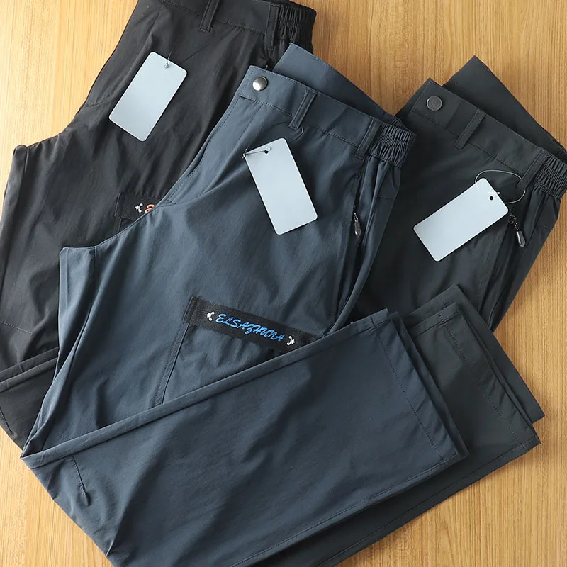 

Lightweight Outdoor Men's Sporty Casual Pants Four-Sided Elastic 3D Tailoring Straight Leg Long Trousers Fashionable Urban Style