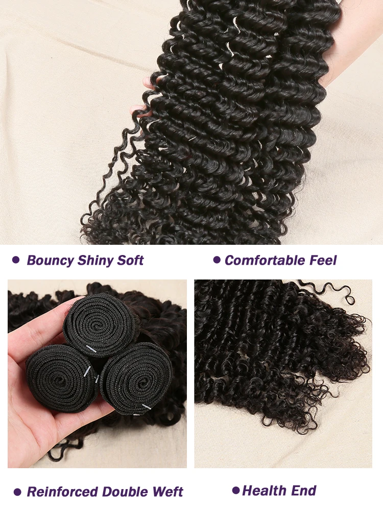 Rosabeauty 28 30 Inch Bundles Curly Human Hair Bundles Raw Virgin Remy Double Weft Wholesale Loose Deep Wave Hair Extensions