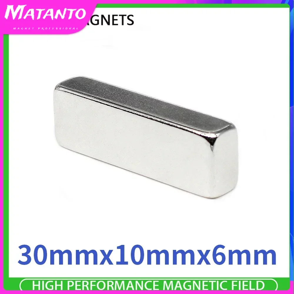 

2/5/10/20/50PCS 30x10x6mm Block Powerful N35 Magnets Sheet Permanent Magnetic Strong Neodymium Magnet