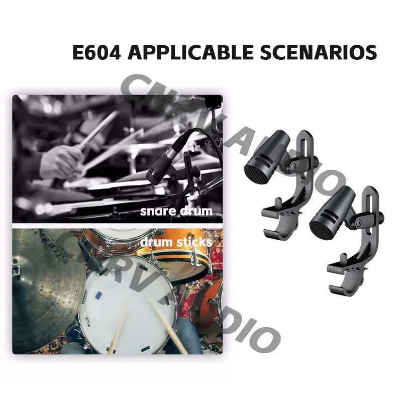 Drum Microphone E600 7-Piece Drum Set, Suitable for Bass Drum, Snare Drum,Toms, Ideal for Recording Studio and Live Performances view 4