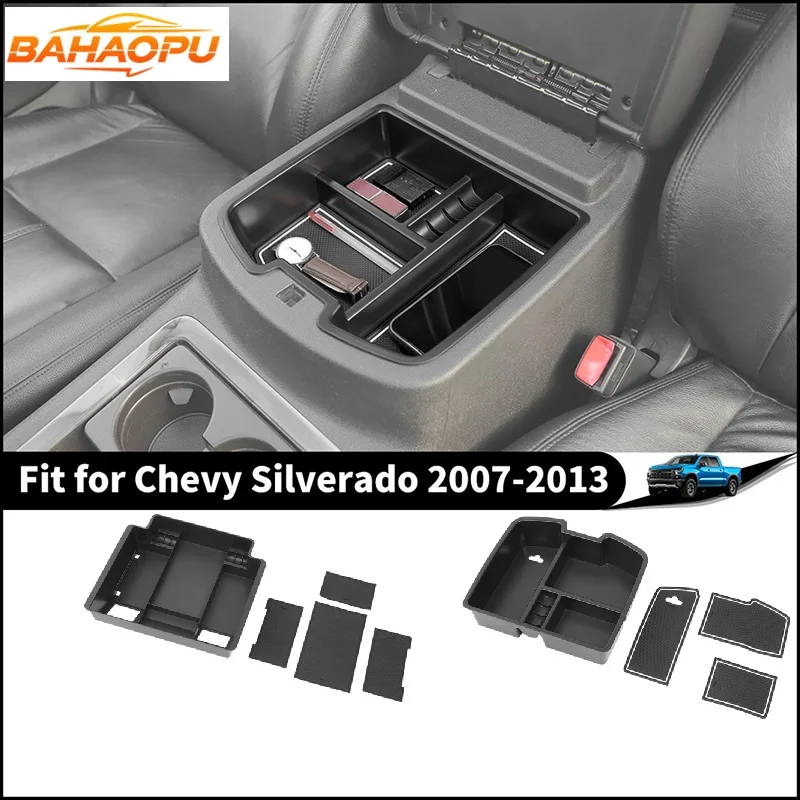 

BAHAOPU подлокотник для центральной консоли, лоток для хранения, подходит для Chevy Silverado/Suburban/Avalanche/Tahoe/GMC-YUKON/SIERRA 2007-2013
