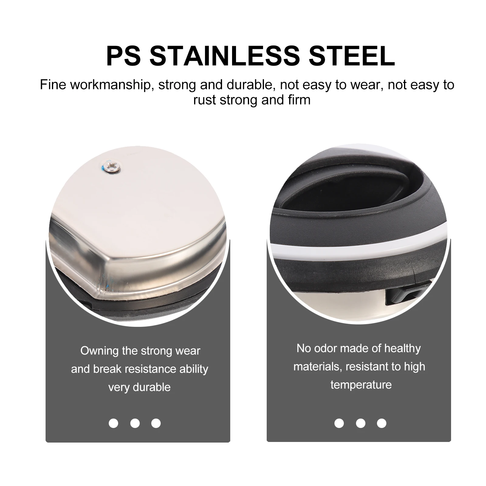 

2pcs Electric Kettle Lids Stainless Steel Water Heating Pot Covers Black Steel Sturdy Kitchen Gadgets Replacement