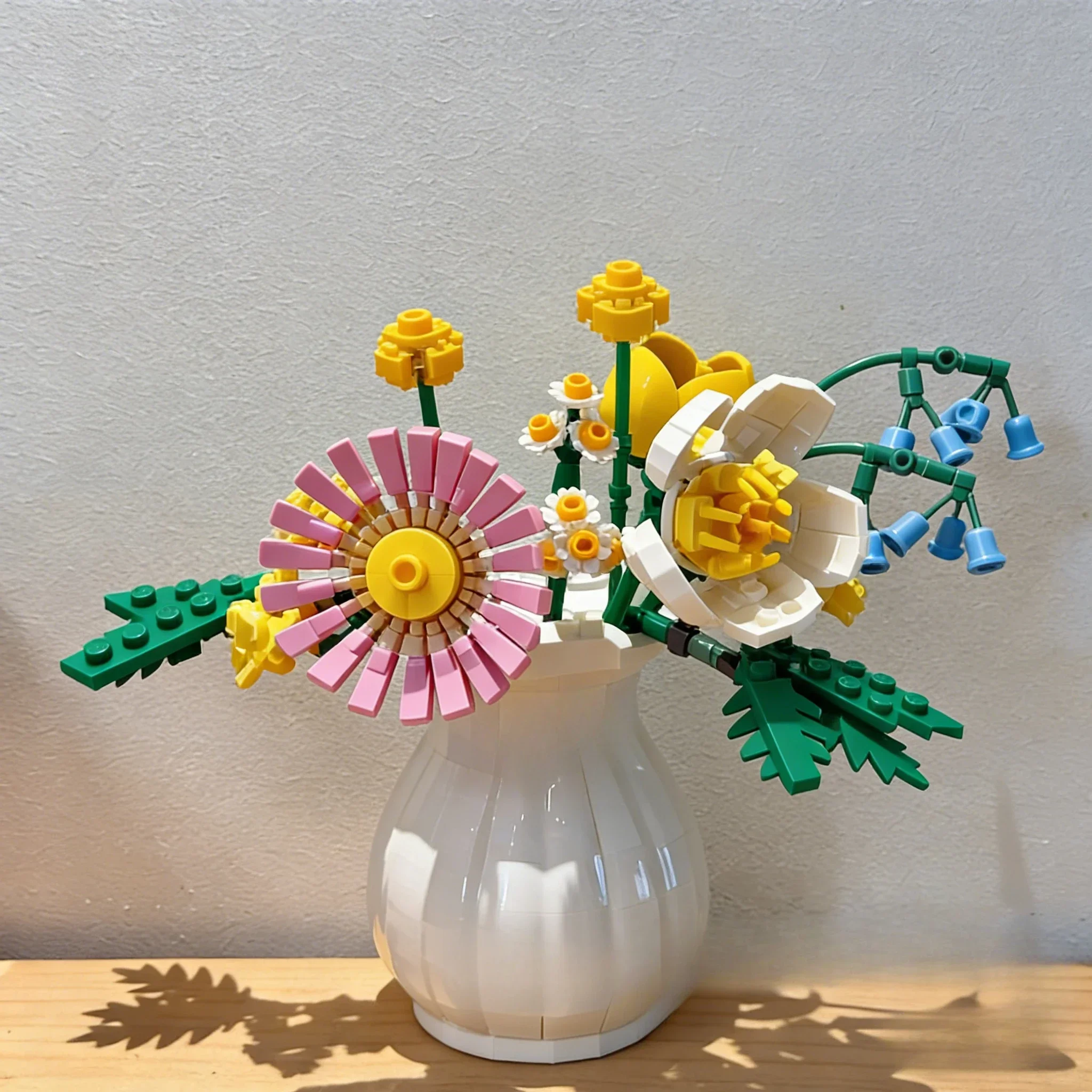 Creative Sunshine Bouquet  Building Blocks Sets Suitable for Birthday GiftsCompatible with Legoed Particles，373pcs.