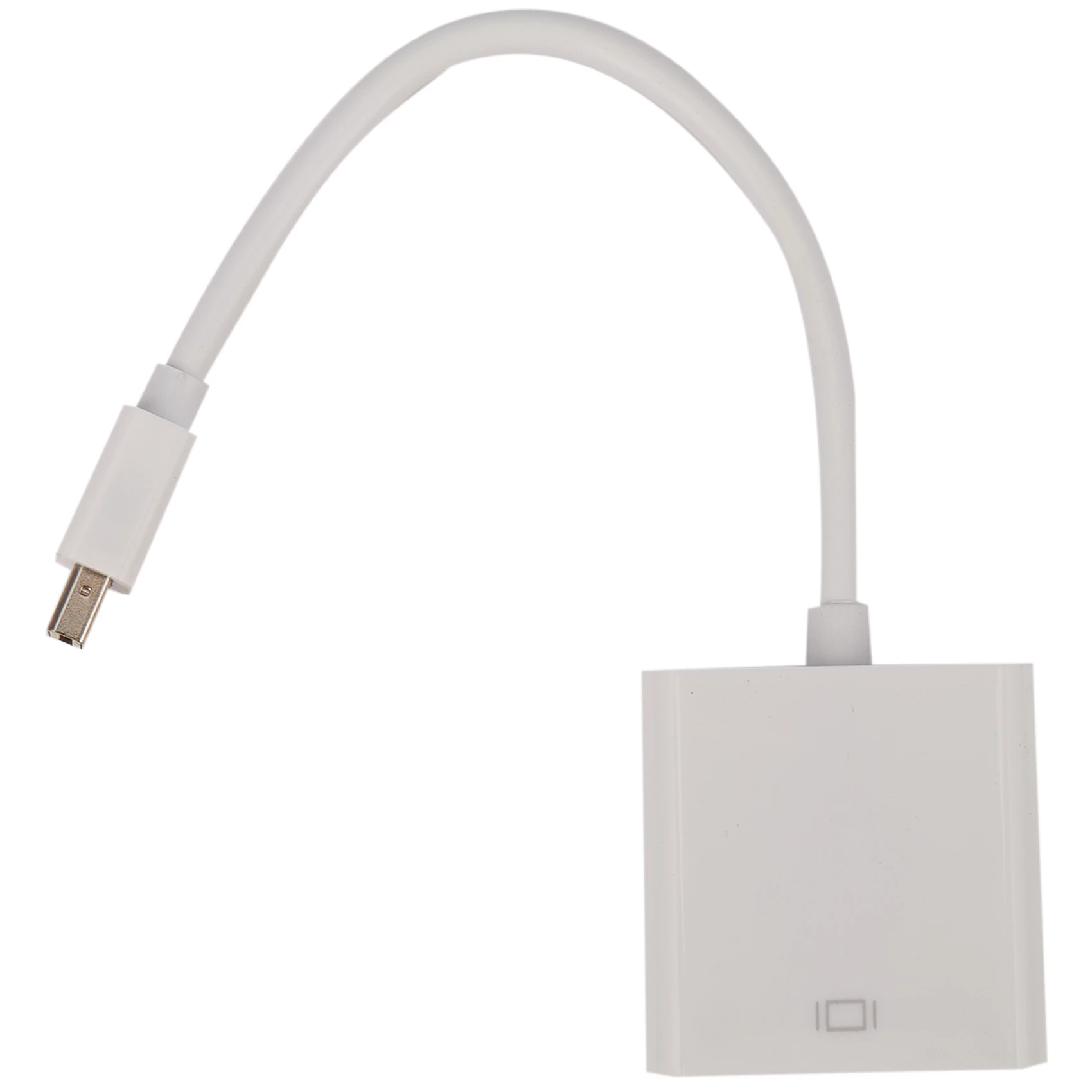 For MacBook Air Pro iMac Mac Mini Thunderbolt Mini DisplayPort Display Port Mini DP To VGA Cable Adapter 1080P(white)